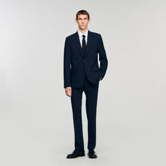 Wool suit jacket Navy Blue Sandro Men