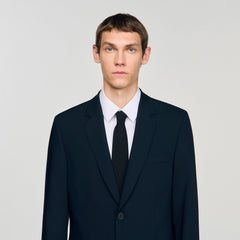 Wool suit jacket Navy Blue Sandro Men