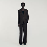 Wool suit jacket Chocolate Sandro Men