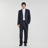 Wool suit jacket Heather Charcoal Sandro Men