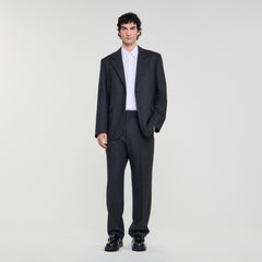 Wool suit jacket Heather Charcoal Sandro Men