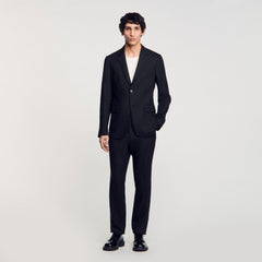 Classic suit jacket Black Sandro Men