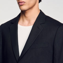 Classic suit jacket Black Sandro Men