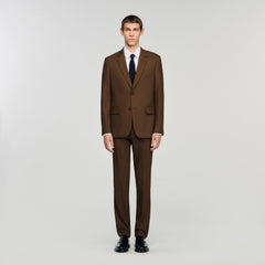 Wool suit jacket Tobacco Brown Sandro Men