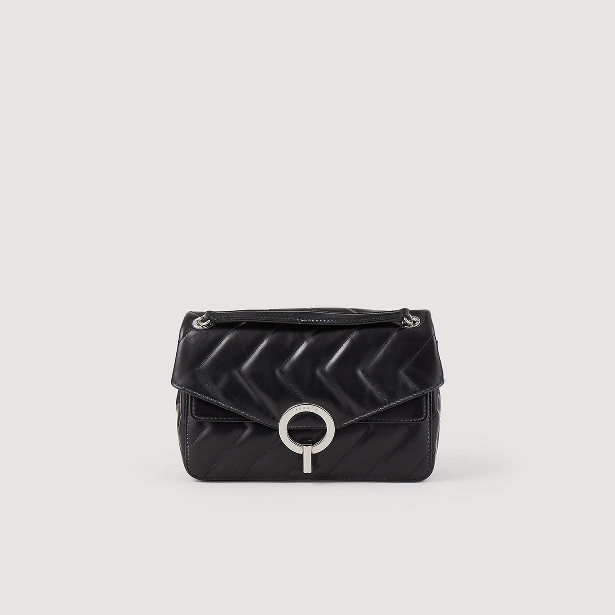 Yza bag in certified leather Black Sandro Women