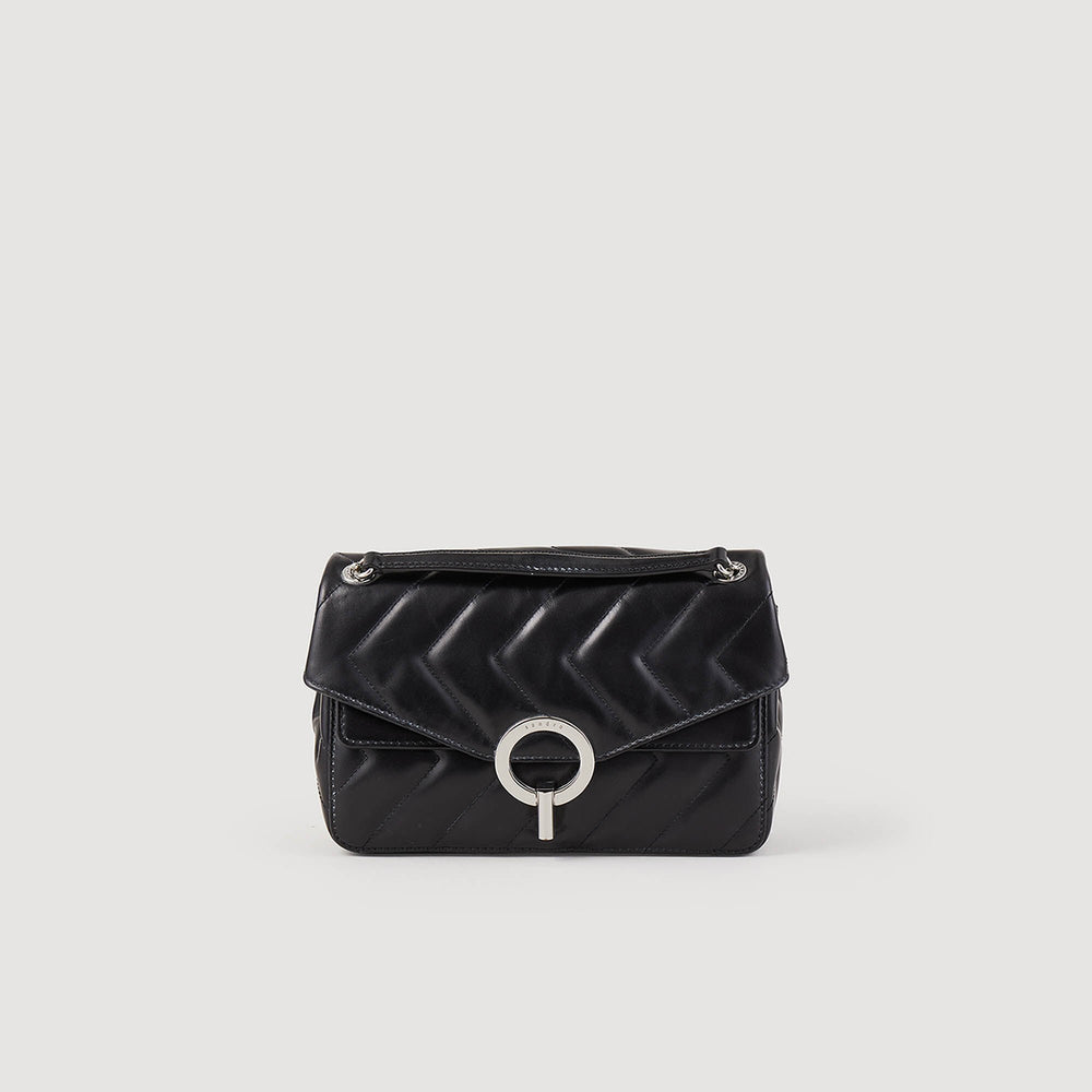 Yza bag in certified leather Black Sandro Women