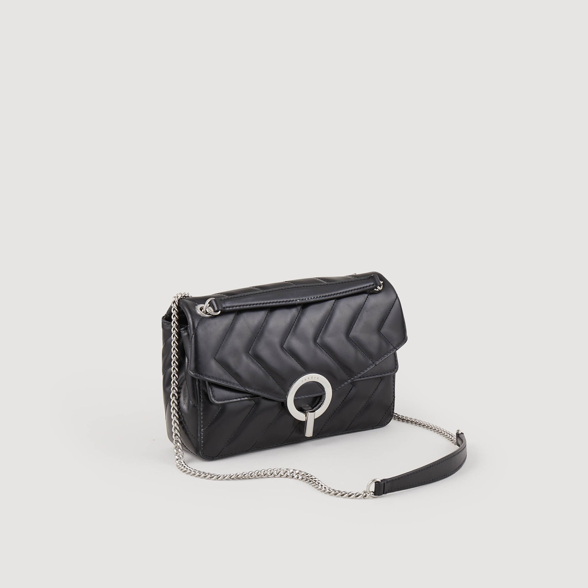 Yza bag in certified leather Black Sandro Women