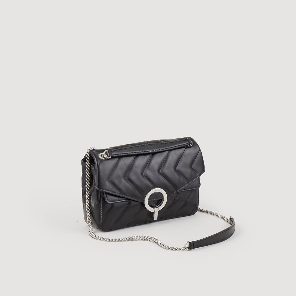 Yza bag in certified leather Black Sandro Women