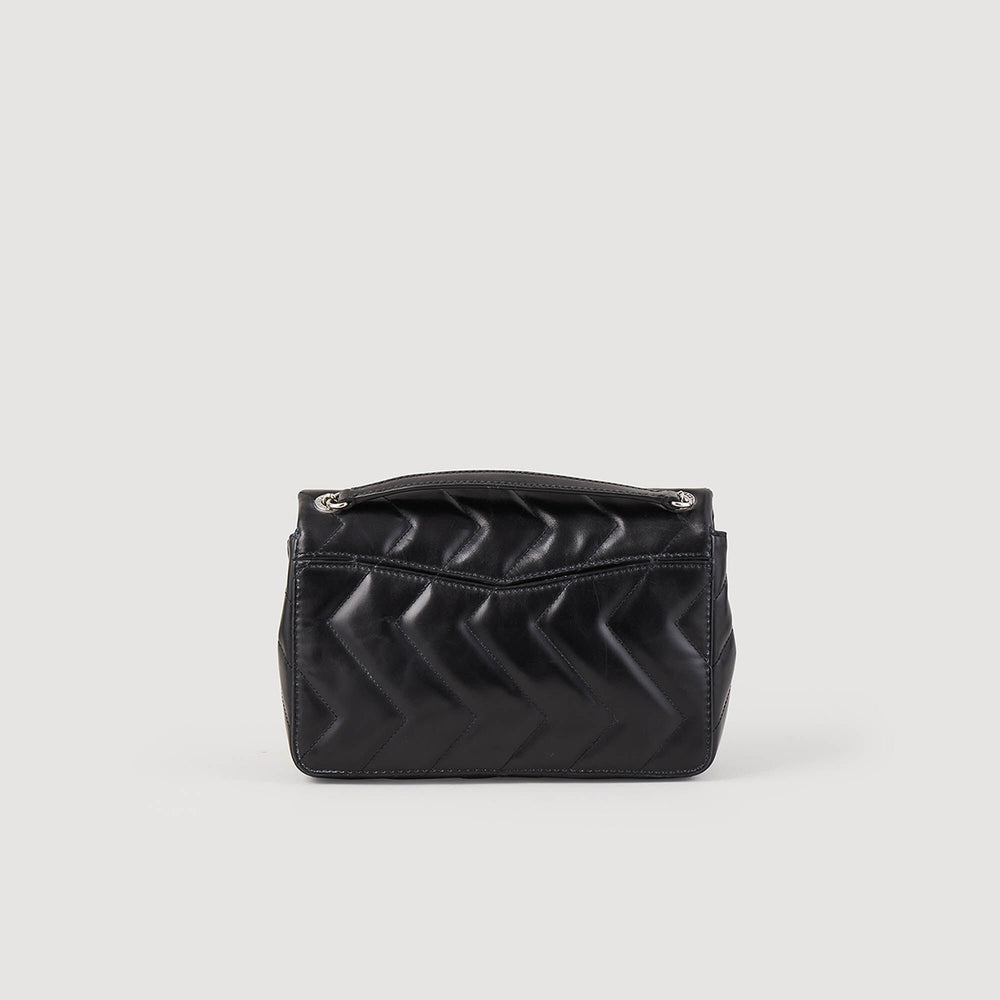 Yza bag in certified leather Black Sandro Women