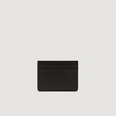 Reconstituted leather cardholder Black Sandro Men