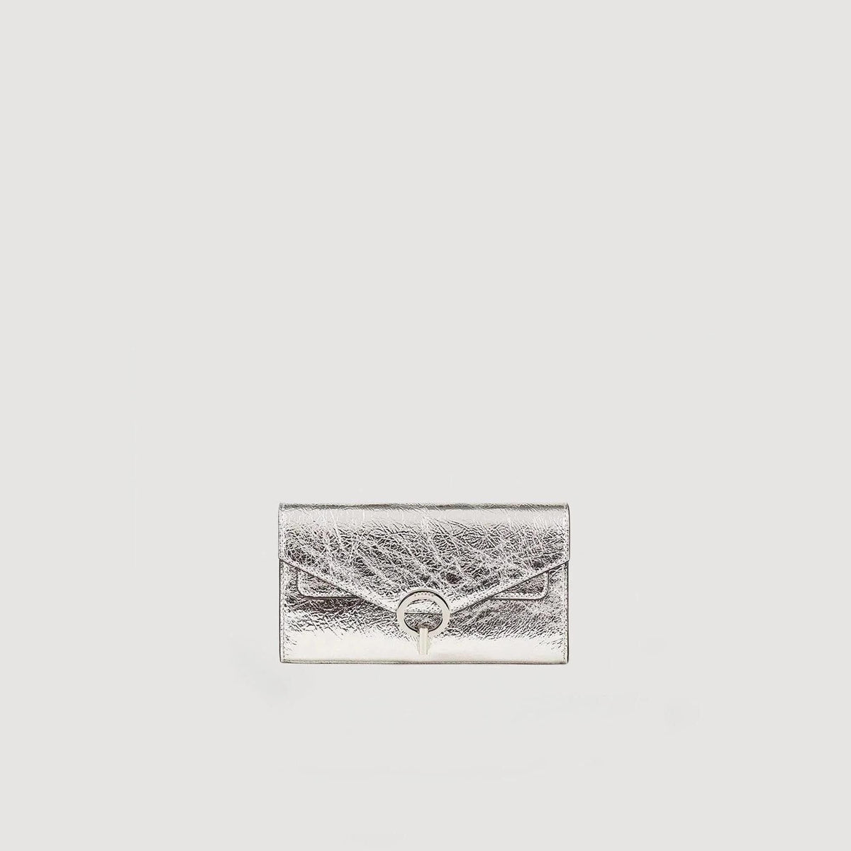 Yza Pocket clutch bag Silver Sandro Women