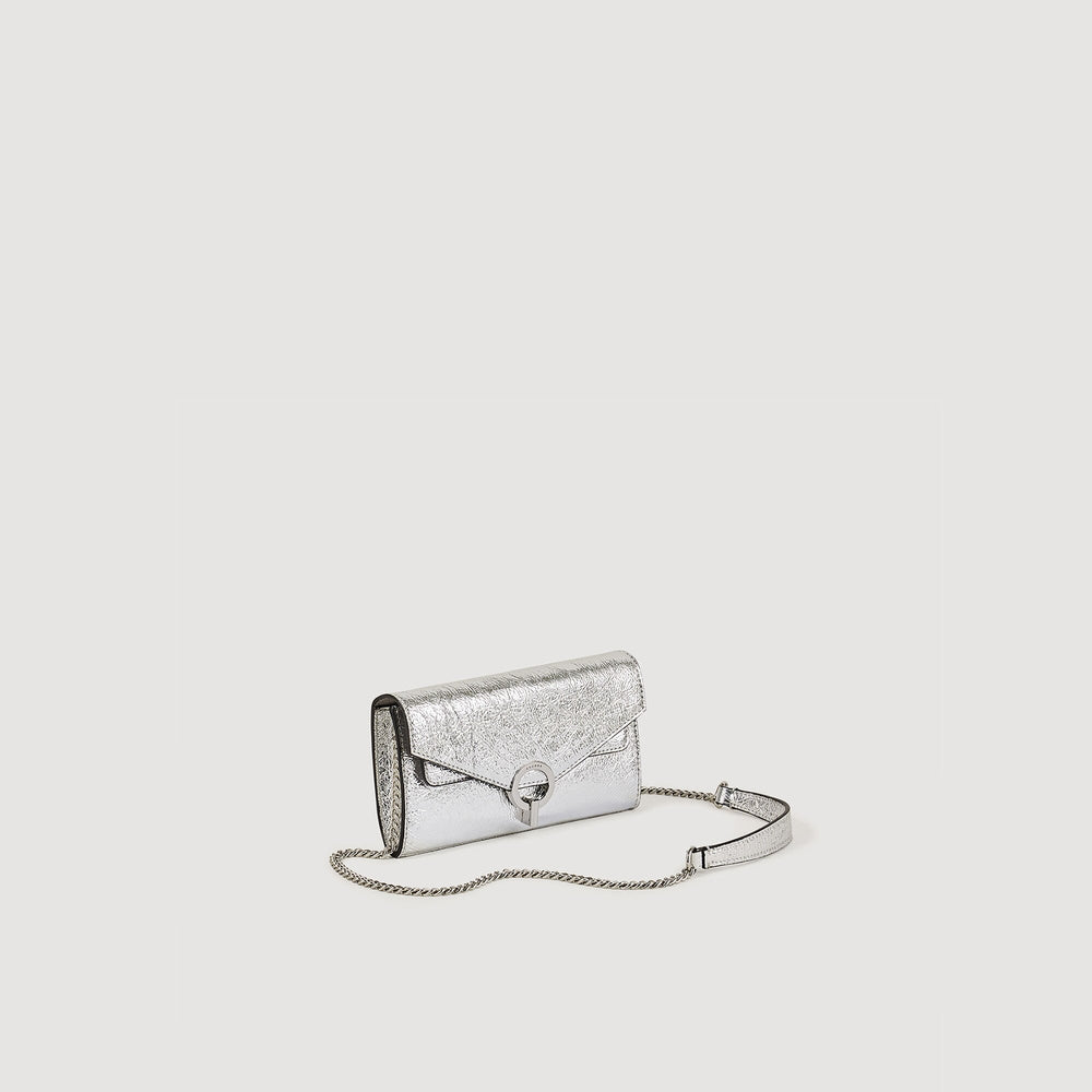 Yza Pocket clutch bag Silver Sandro Women
