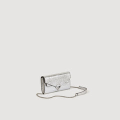 Yza Pocket clutch bag Silver Sandro Women