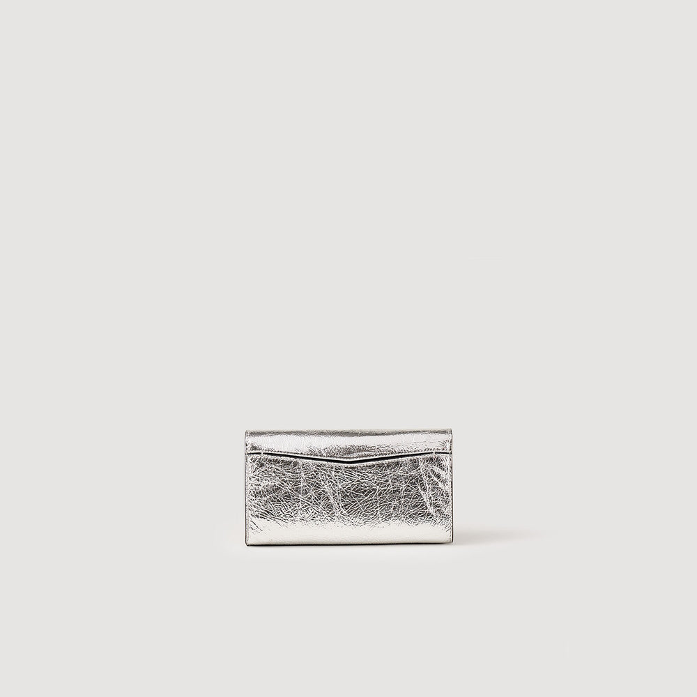 Yza Pocket clutch bag Silver Sandro Women