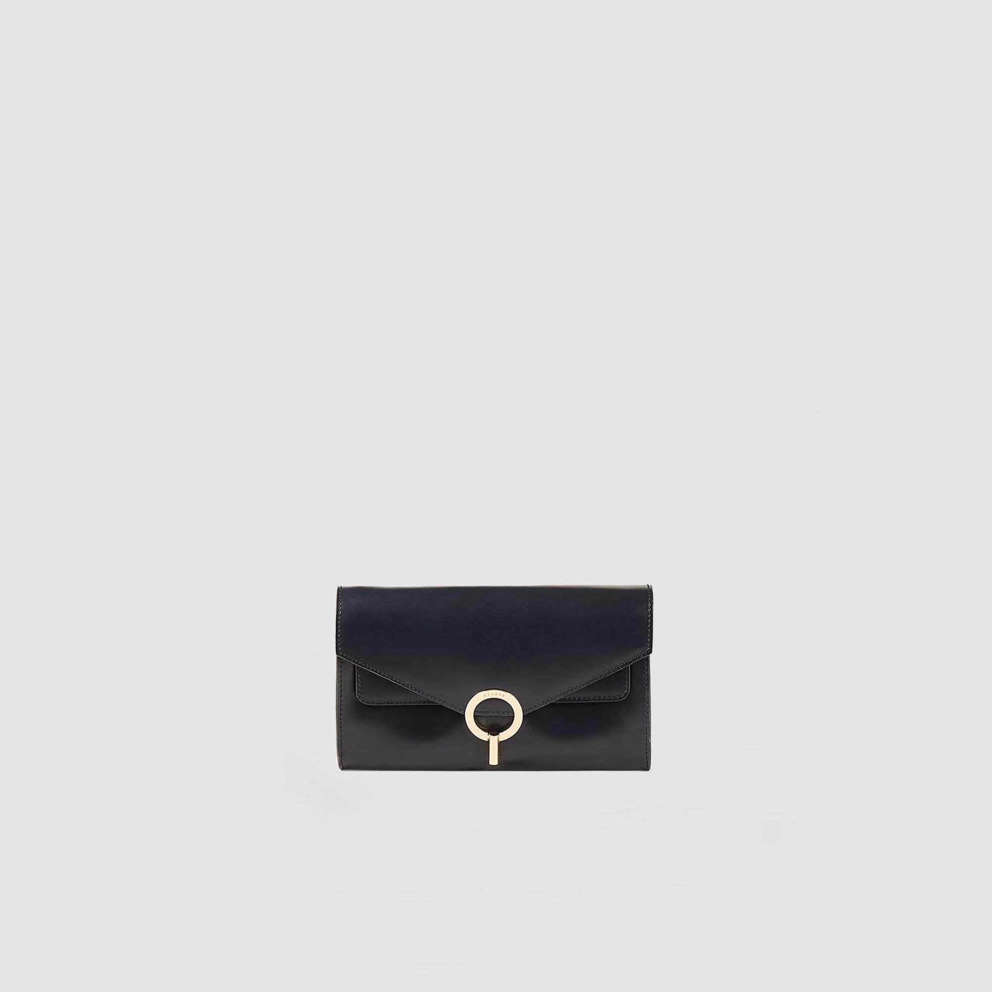 Yza Pocket clutch bag Black Sandro Women