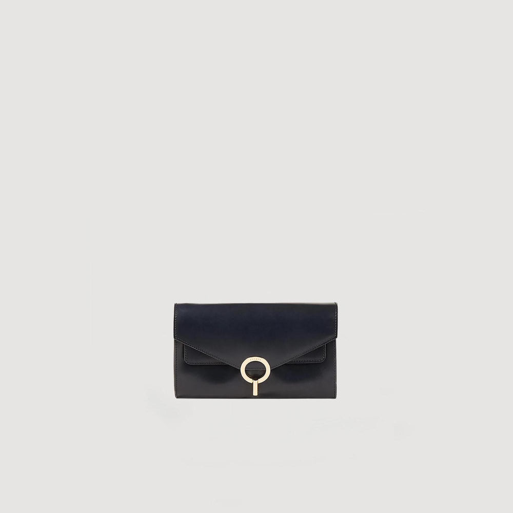 Yza Pocket clutch bag Black Sandro Women