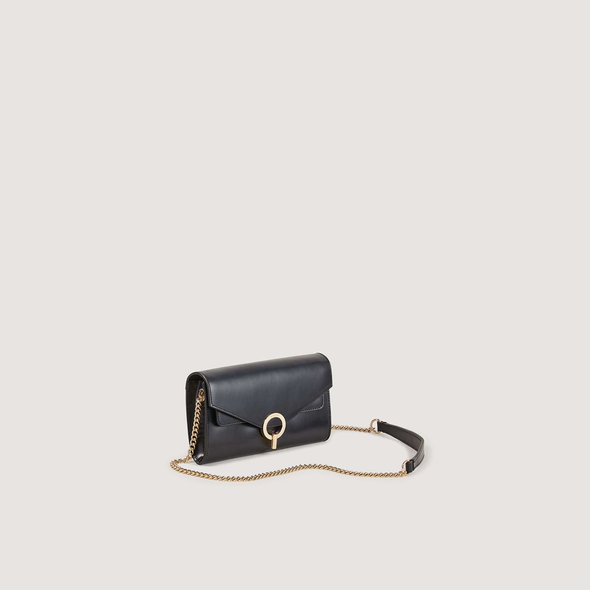 Yza Pocket clutch bag Black Sandro Women