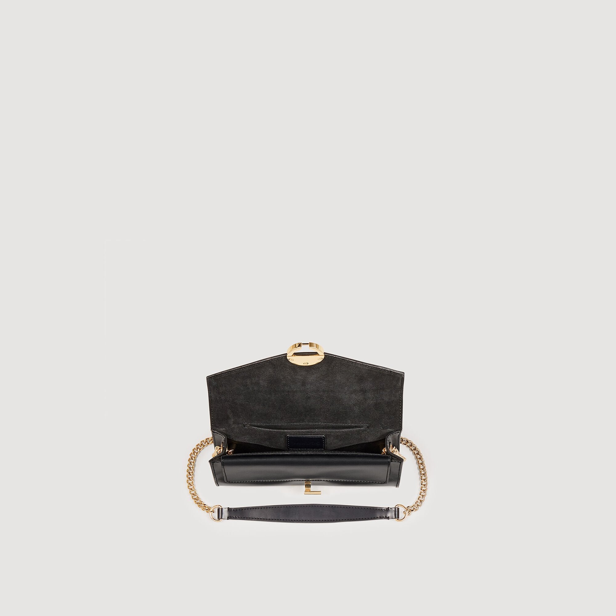 Yza Pocket clutch bag Black Sandro Women