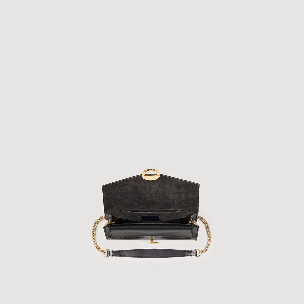 Yza Pocket clutch bag Black Sandro Women