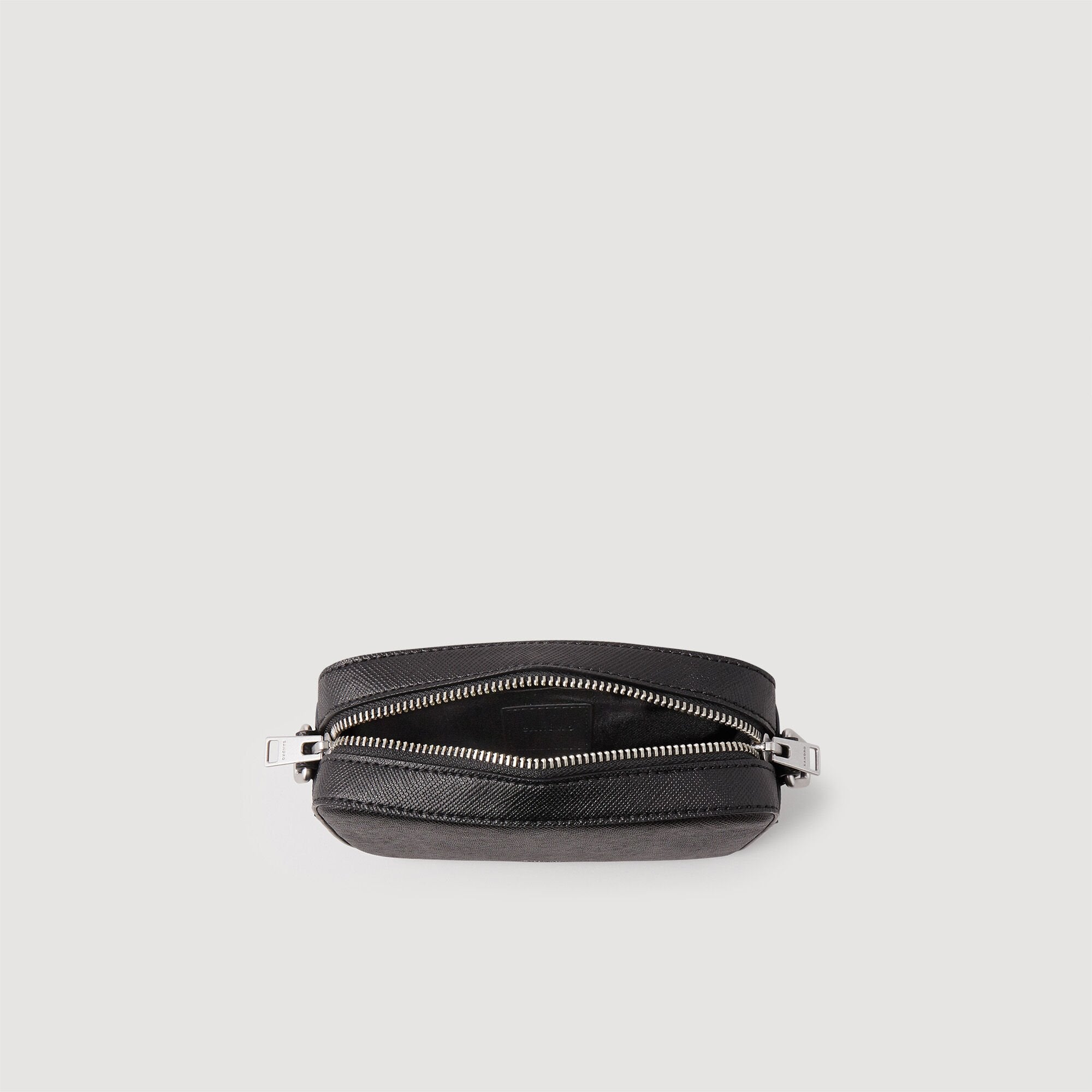Small reconstituted leather bag Black Sandro Men