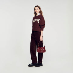 Janet bag in certified leather Bordeaux Sandro Women