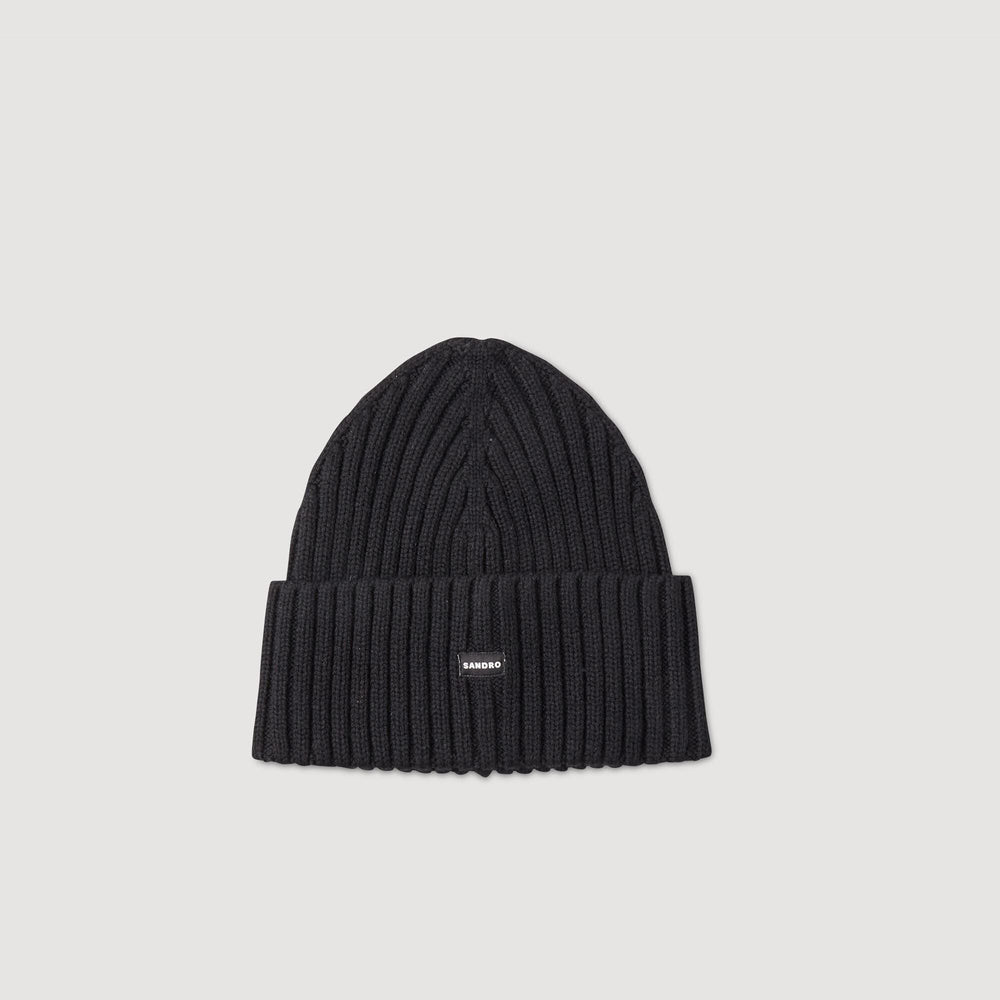 Knit hat Black Sandro Men