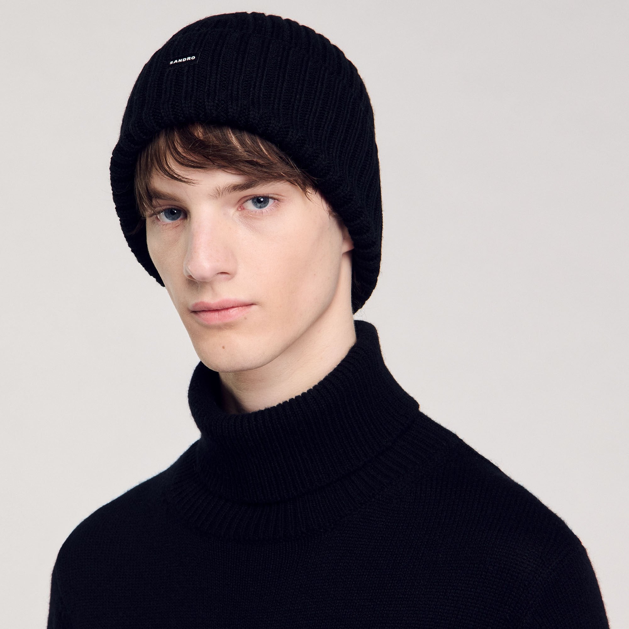 Knit hat Black Sandro Men