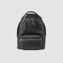 Coated canvas backpack Black Sandro Men