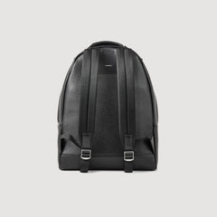 Coated canvas backpack Black Sandro Men