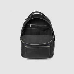 Coated canvas backpack Black Sandro Men