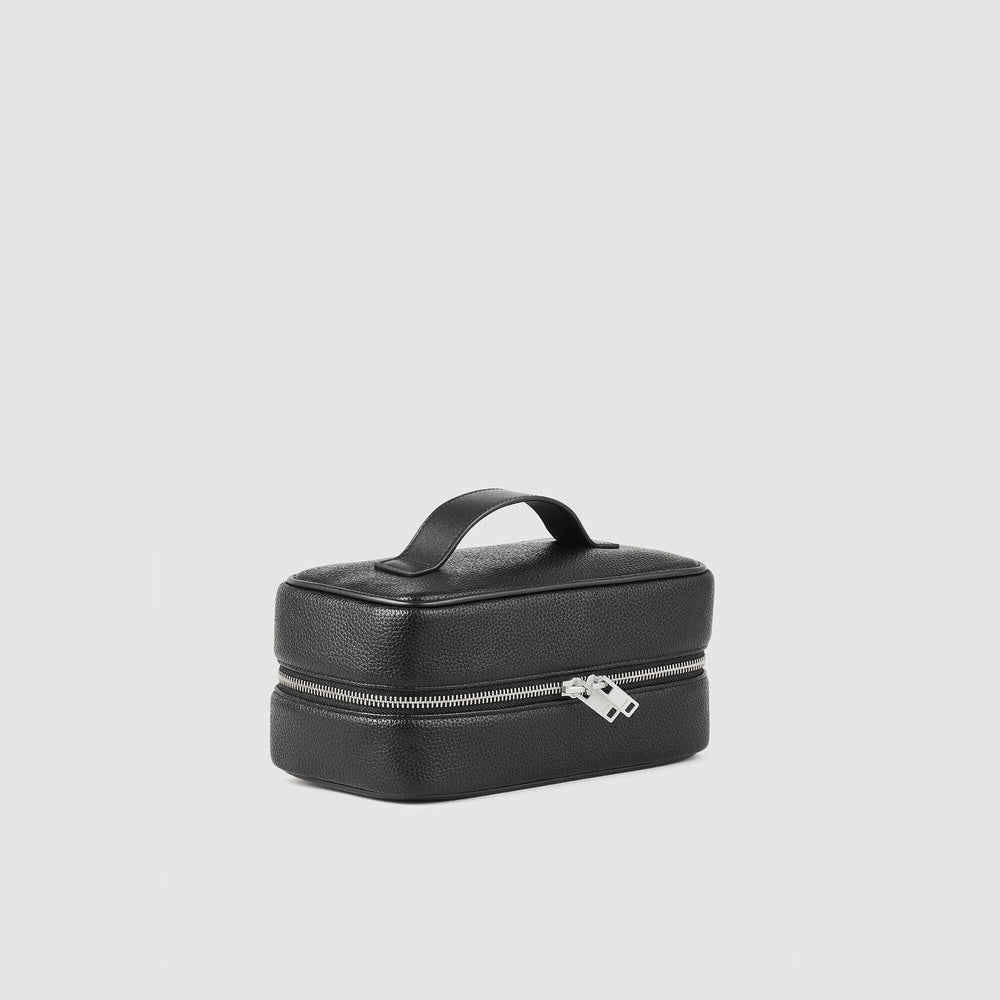 Toiletry bag in grained fabric Black Sandro Men