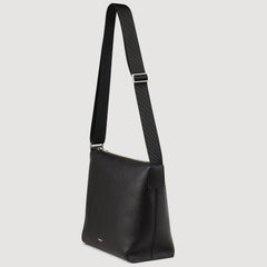 Grained leather satchel Black Sandro Men