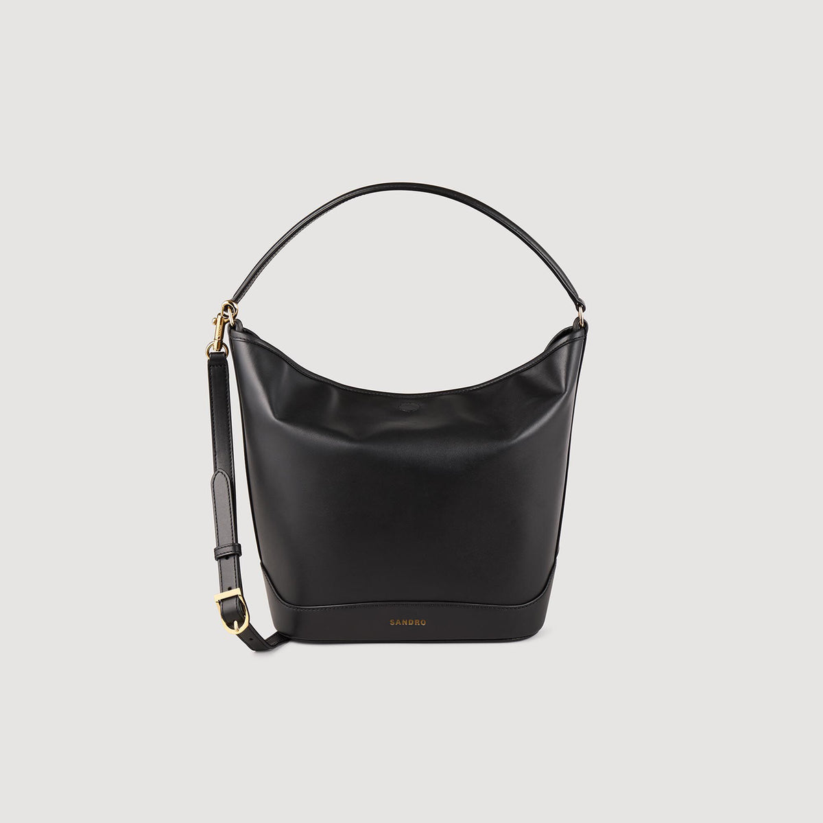 TANGOSO leather bucket bag Black Sandro Women