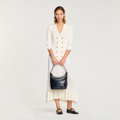 TANGOSO leather bucket bag Black Sandro Women