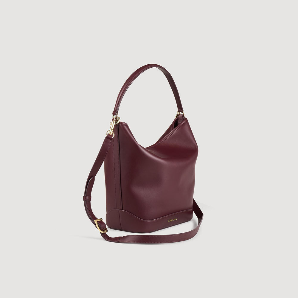 TANGOSO leather bucket bag Bordeaux Sandro Women