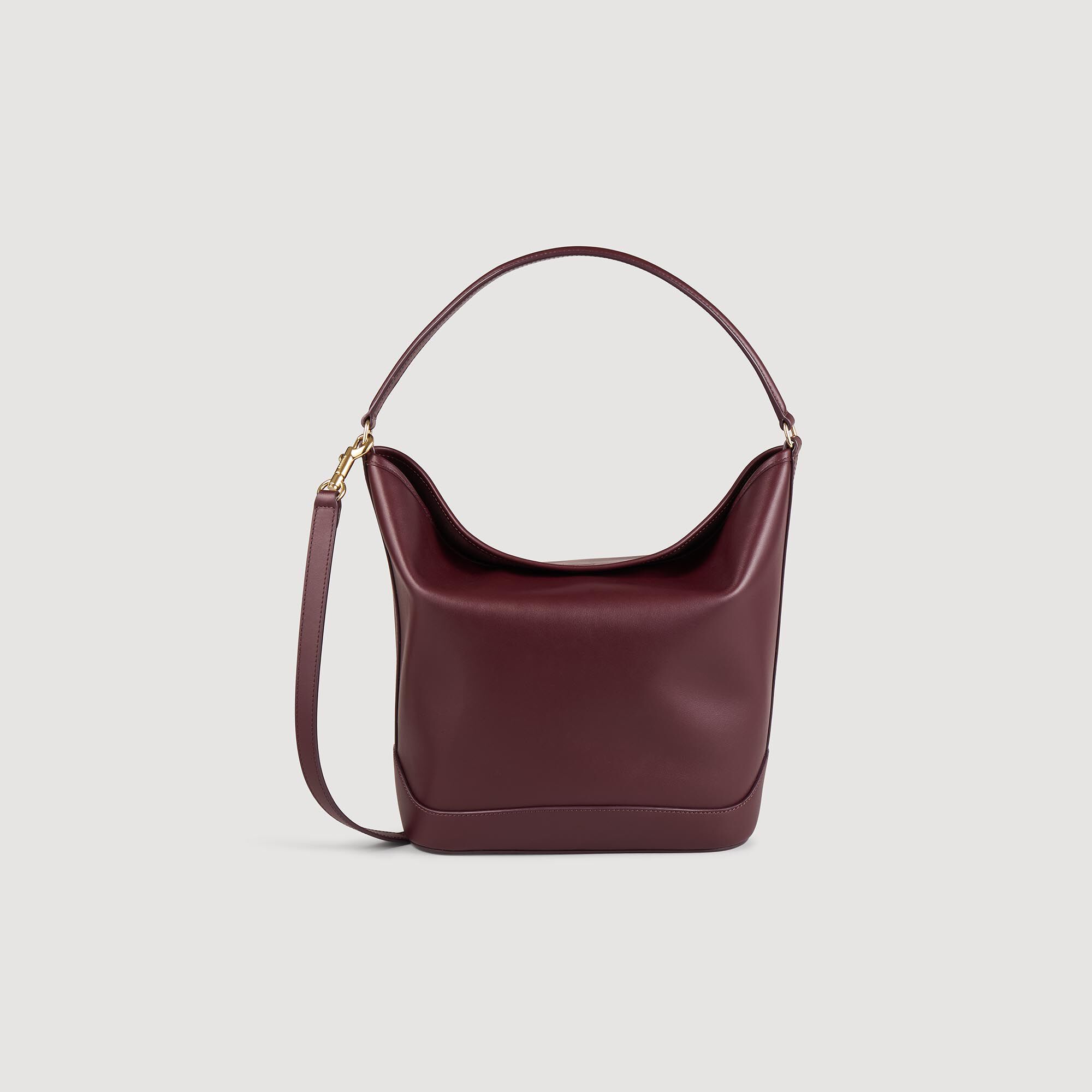 TANGOSO leather bucket bag Bordeaux Sandro Women