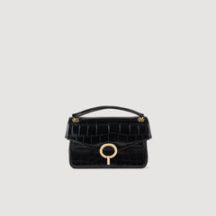 Mock croc leather Yza bag Black Sandro Women