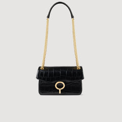 Mock croc leather Yza bag Black Sandro Women