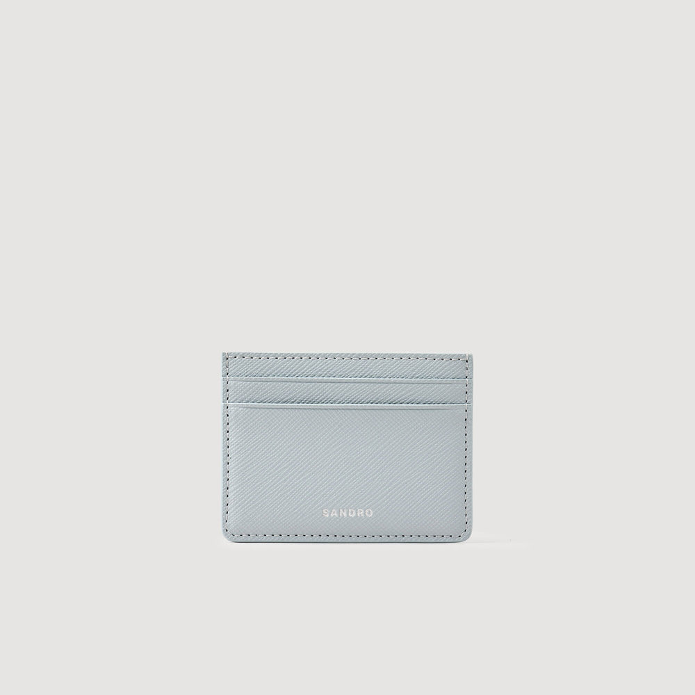 Reconstituted leather cardholder Blue Sky Sandro Men
