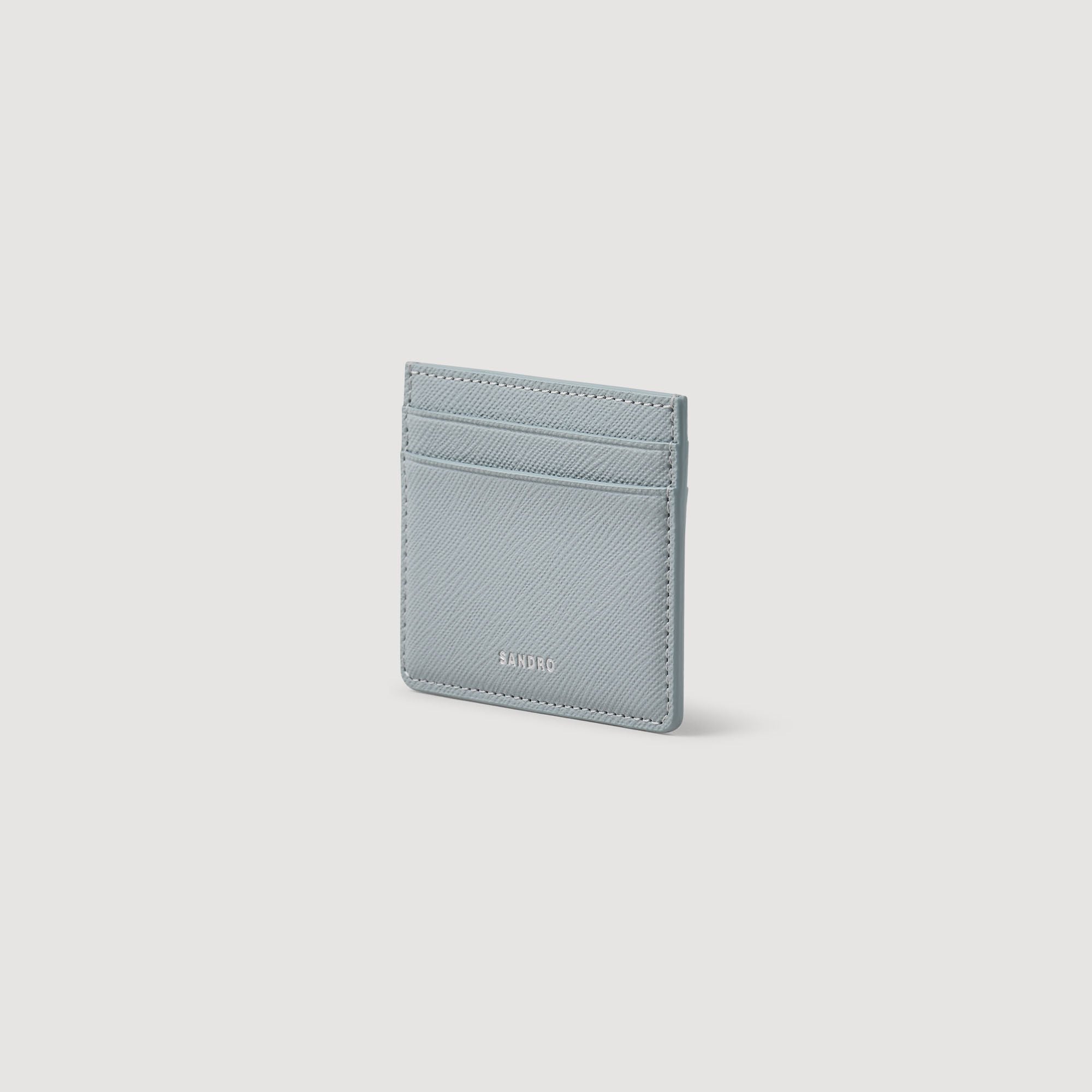 Reconstituted leather cardholder Blue Sky Sandro Men