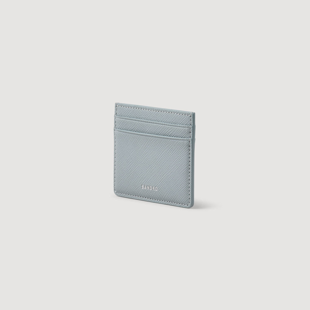 Reconstituted leather cardholder Blue Sky Sandro Men