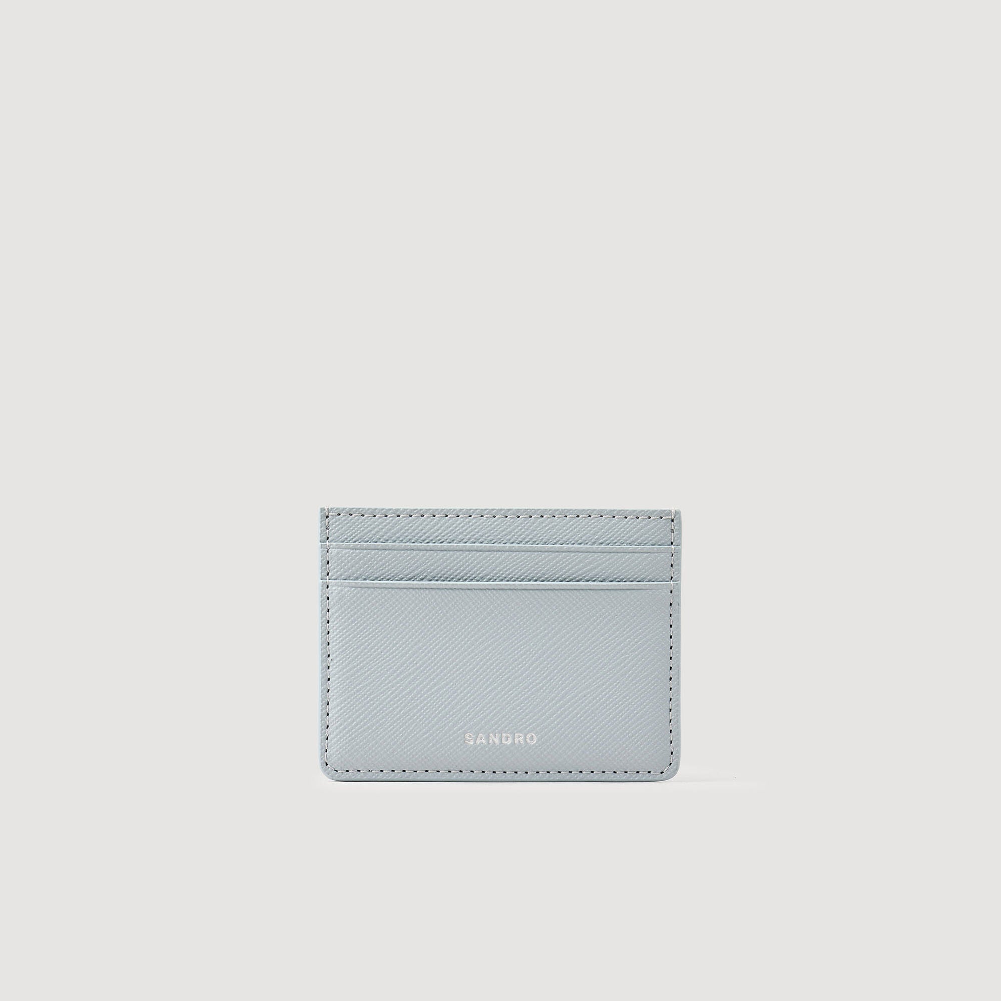 Reconstituted leather cardholder Blue Sky Sandro Men