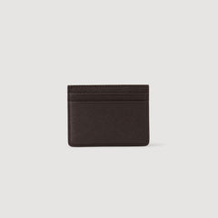 Reconstituted leather cardholder Chocolate Sandro Men