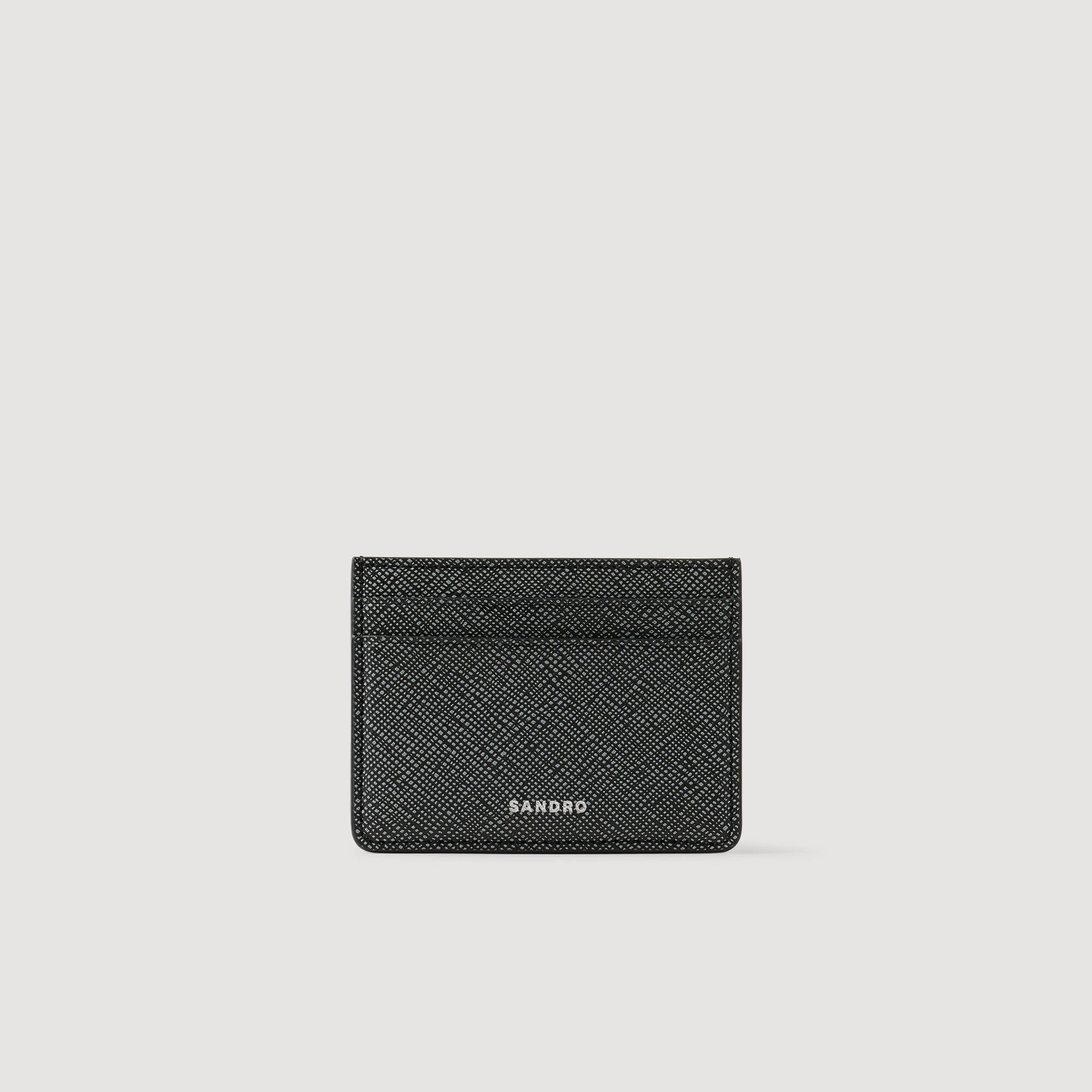 Reconstituted leather cardholder Graphites Sandro Men