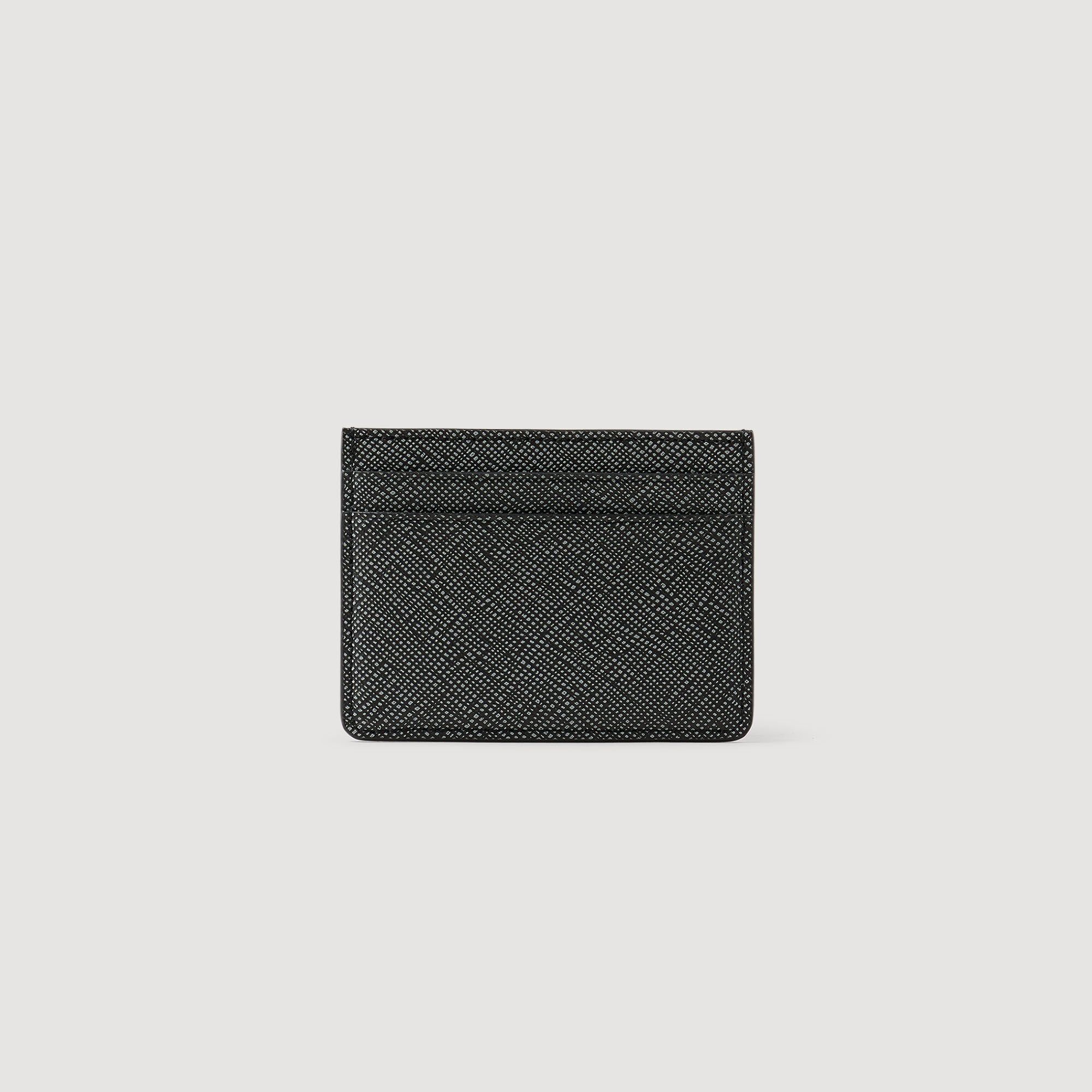 Reconstituted leather cardholder Graphites Sandro Men