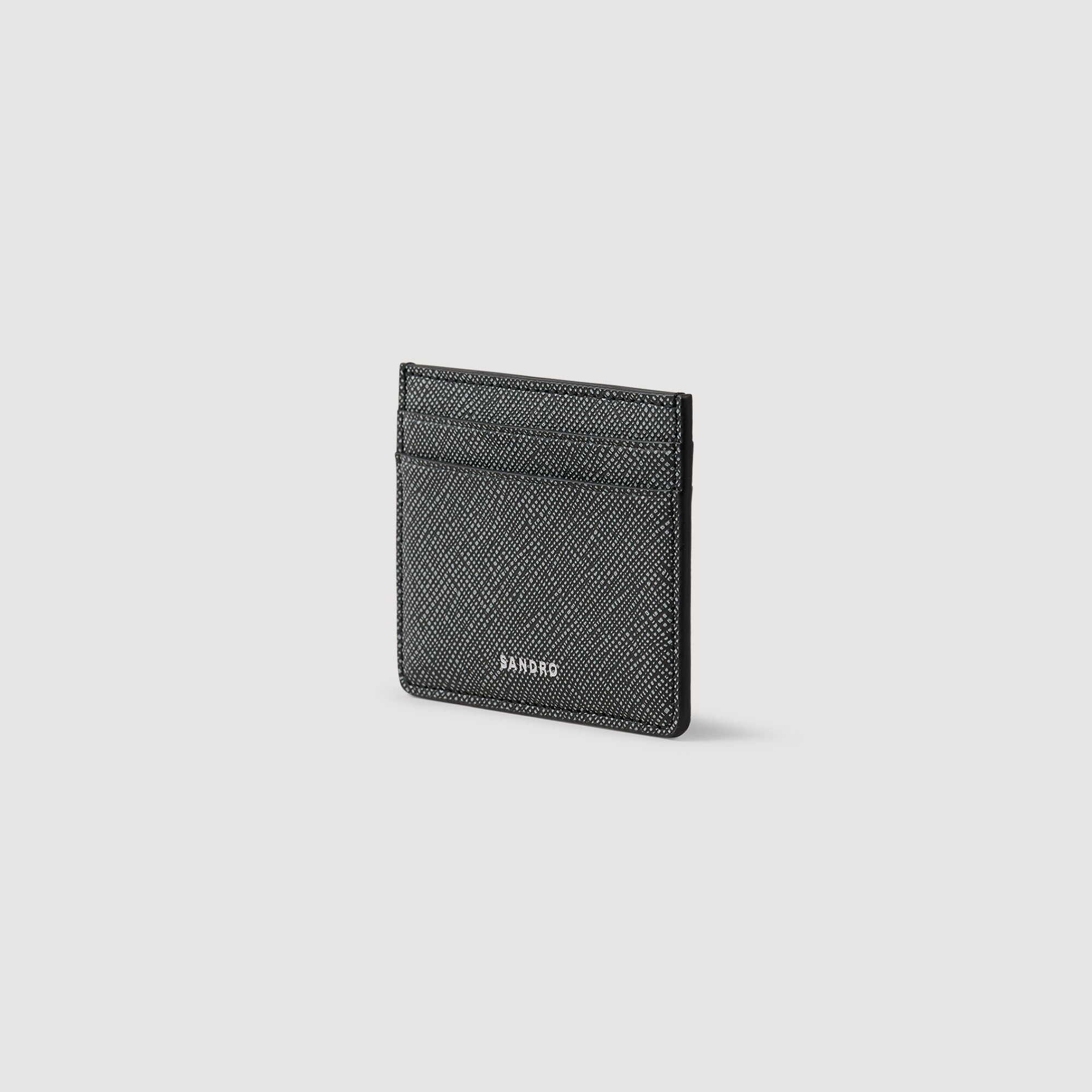 Reconstituted leather cardholder Graphites Sandro Men