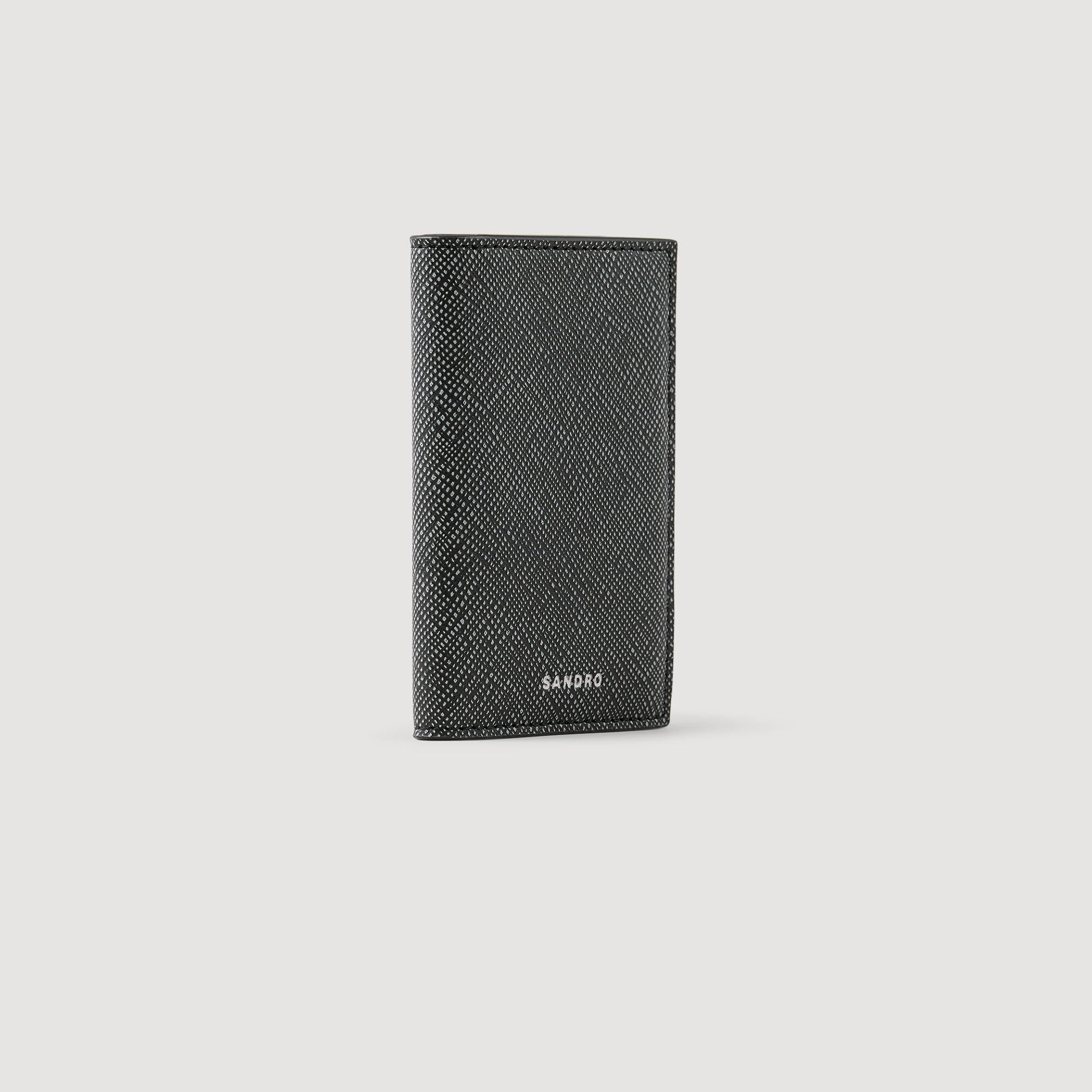 Reconstituted leather leather wallet Graphites Sandro Men