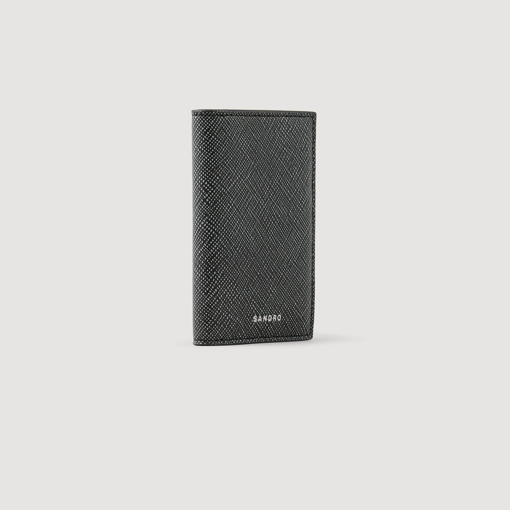 Reconstituted leather leather wallet Graphites Sandro Men