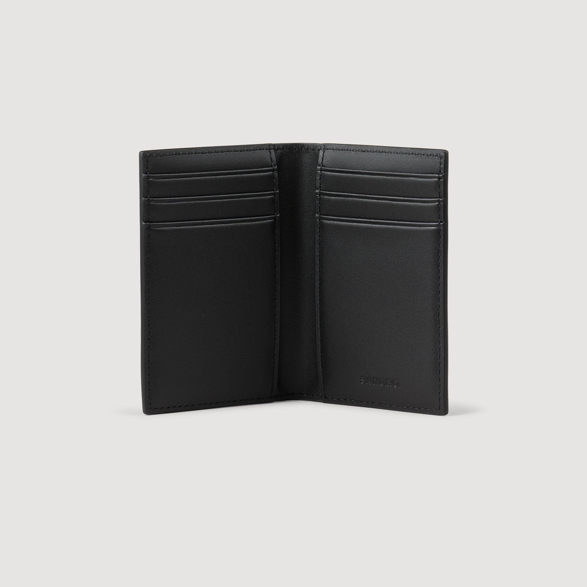 Reconstituted leather leather wallet Graphites Sandro Men