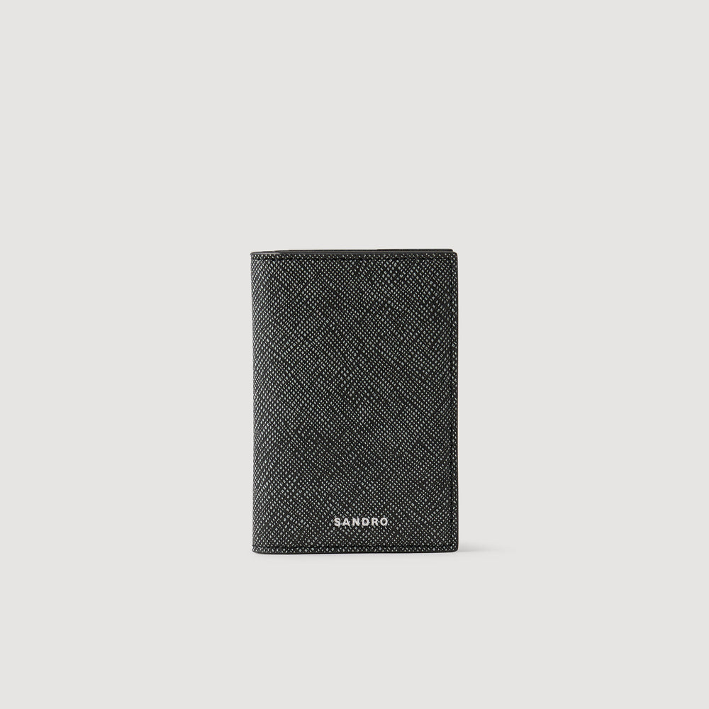 Reconstituted leather leather wallet Graphites Sandro Men